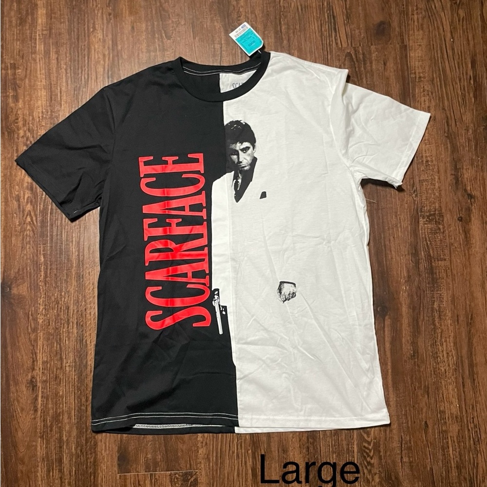 Scarface Black and White Graphic T-Shirt